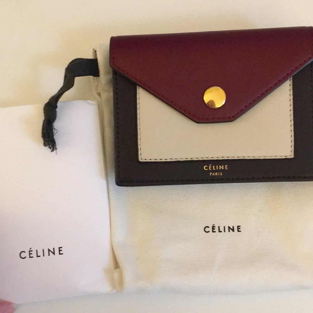 Celine pocket card holder in muticolor